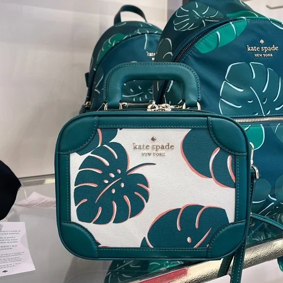 kate spade | Bags | Kate Spade Monstera Leaves Traveler Trunk Crossbody Bag  | Poshmark